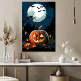 Paint by Numbers Halloween Pumpkin At Night